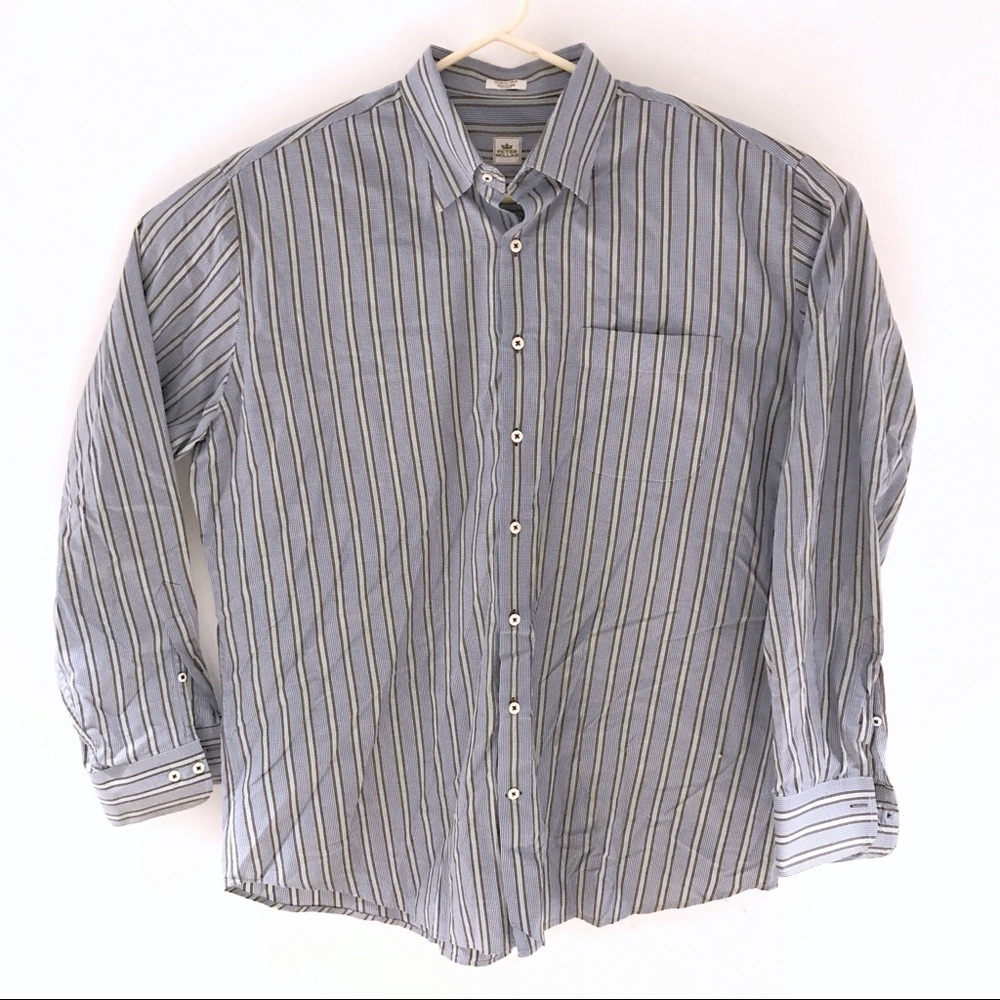Peter Miller Striped Button Down Dress Shirt